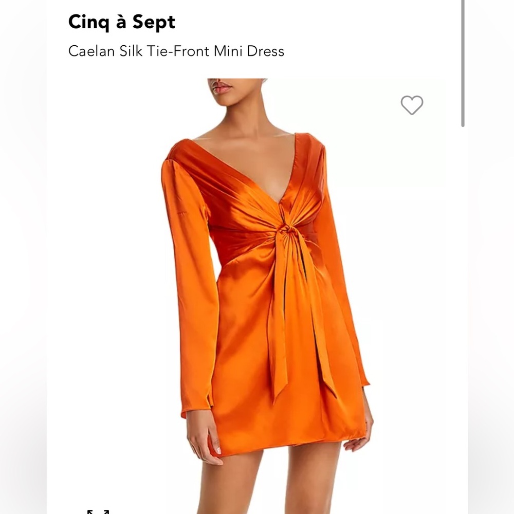 Cinq a Sept Caelan Silk Tie-front Mini Dress - Size 4